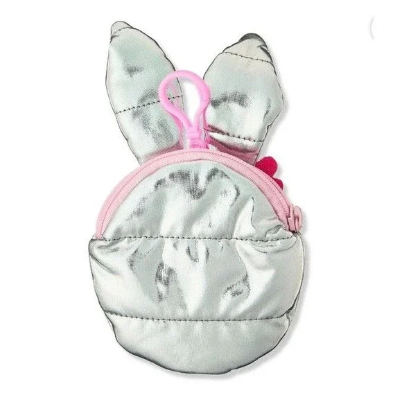 Bunny Ears  Easter Smiley Face Coin cute, Silver, by Way To Celebrate Hooks Bag - Picture 3 of 3